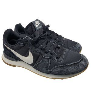 Nike Internationalist Black White Athletic Low Top Shoes Womens 7 - 828407-021